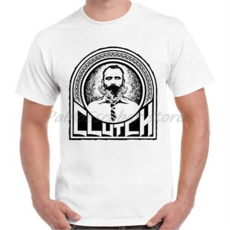 

Clutch Burning Beard Hard Rock Metal Retro T Shirt men cotton tshirt summer brand tshirt bigger size drop shipping S