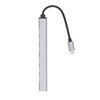 Type C Hub 7 In 1 Aluminum Alloy USB A Interface USB 3.0 500M/S Fast Transfer Plug and Play USB Dock
