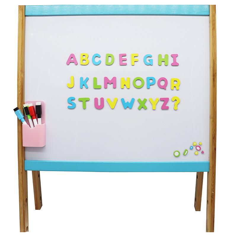 Wooden Magnetic Educational Board with Colorful Letters and Numbers for Kids