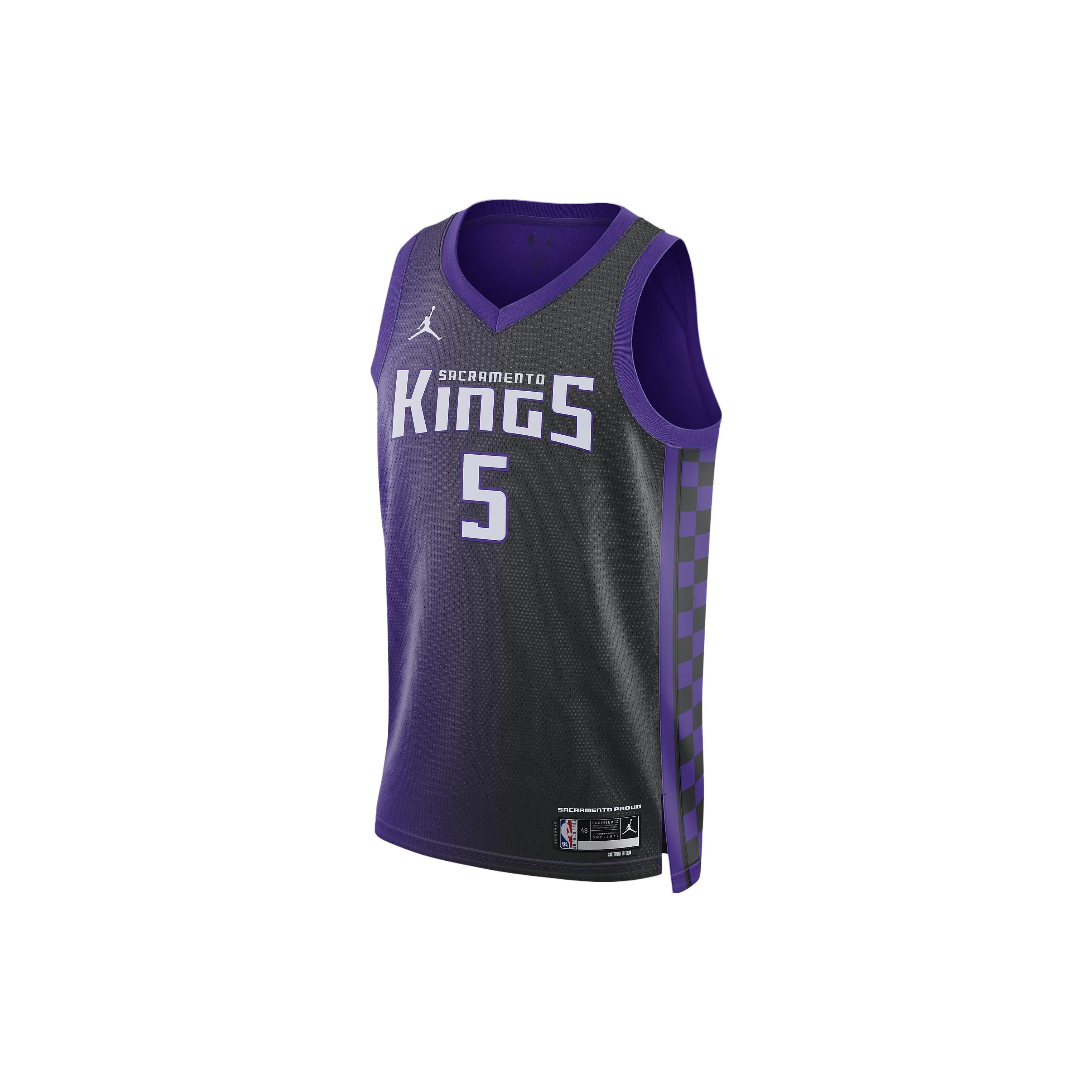 

Новая мужская майка JORDAN Sacramento Kings 2023/24 Statement Edition JORDAN Dri FIT Nba Swingman DX8656-504 L