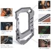 KeyUnity KU03 EDC Keychain Type Titanium Carabiner Keychain EDC Tool 6in1 Tool Military Titanium Brass Decoration Stone Washing Treatment Outdoor EDC