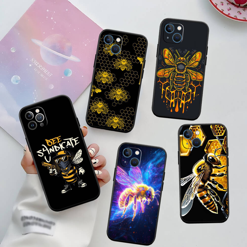 Art Bees Cartoon Case for Samsung Note 20 10 S25 Plus Ultra Lite FE A11 A26 A51 A52 A53 A56 A70 A71 A72 A73 M20 M30 M21 M31 M51