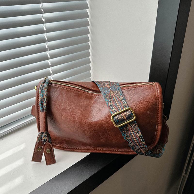 Женская сумка через плечо в стиле ретро с графическим узором — фото 8