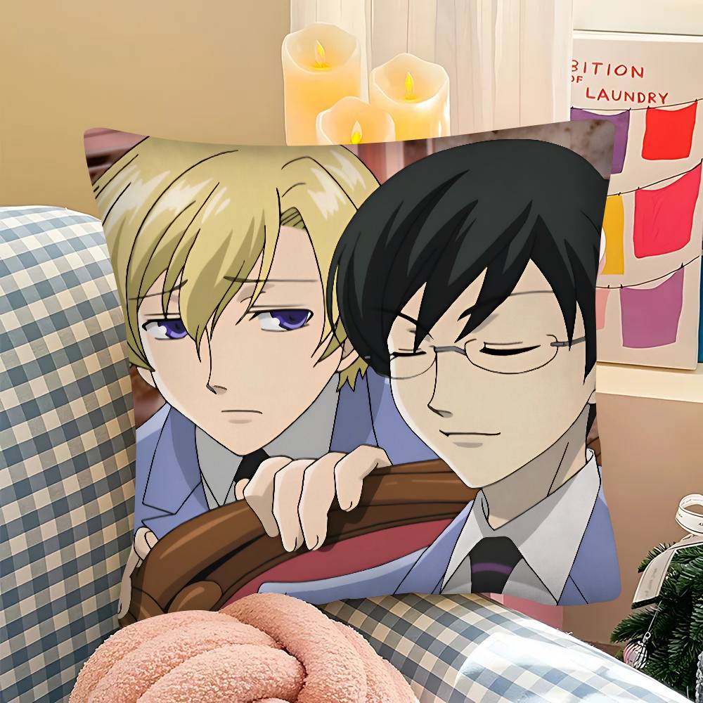 Pc Anime OOuran High School Host Club Pillow Case Fashion Square Pillowcase Bedroom Sofa Room Ins Decoration Leisure