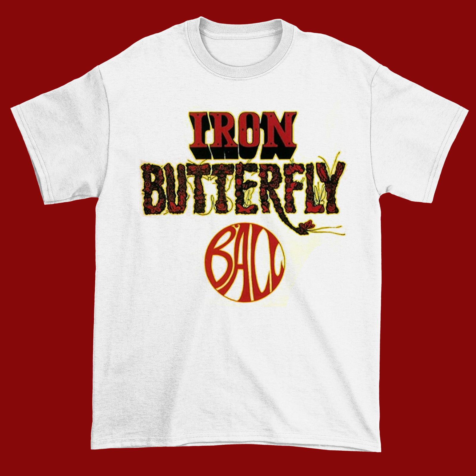 New Ball Iron Butterfly Black unisexS-234XL shirt D2199 L
