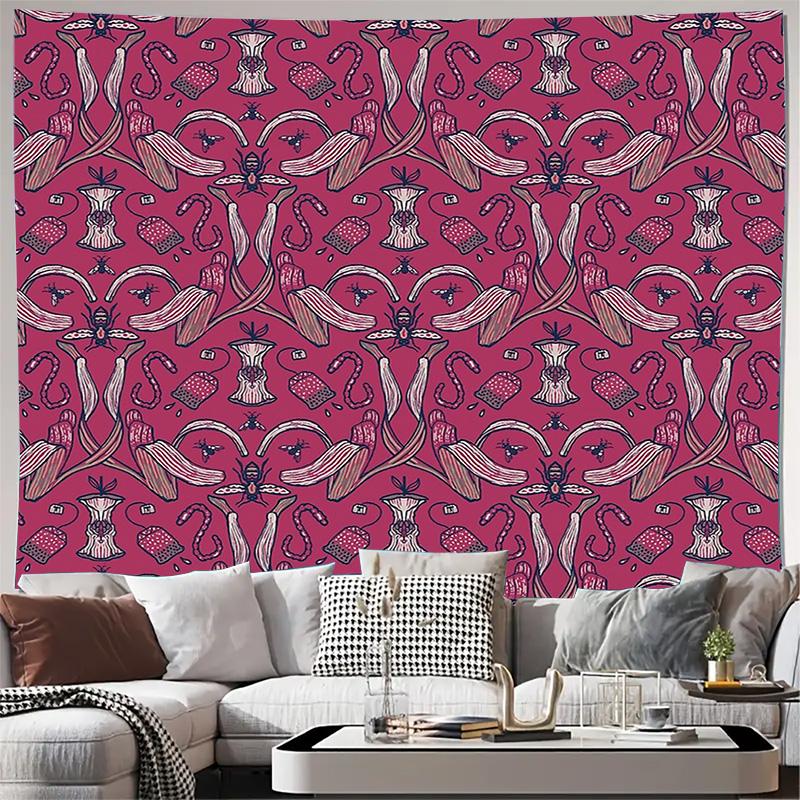 Bohemian Wall Tapestry Large Floral Tapestry Aesthetic Room Decor Nature Tapestry Bedroom Backdrop Dorm Decor Artistic Wall Hang