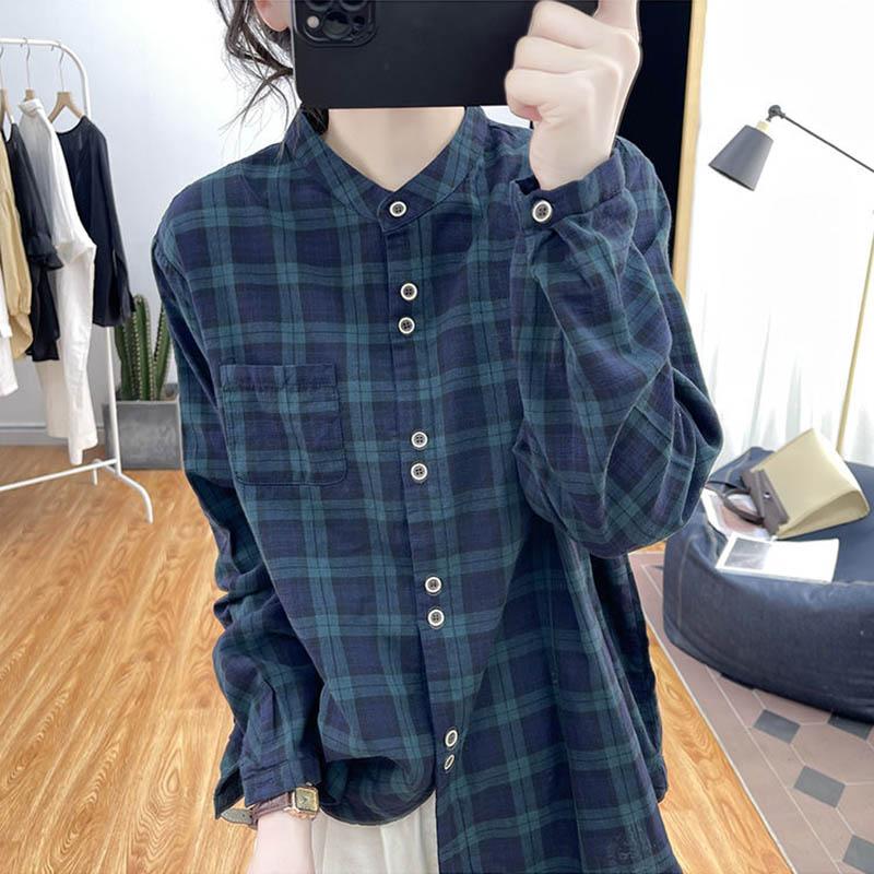 Shirt for Women Oversize Cotton Loose Casual Long Sleeve Pullover Soft Loose Shirt Top