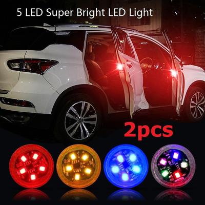 2ks/Sada 5 LED Výstražné svetlo otvorených dverí auta Magnetické indikačné svetlo Bezpečnostné Proti kolízii Blikajúce svetlo Prevencia kolízií a nárazov zozadu