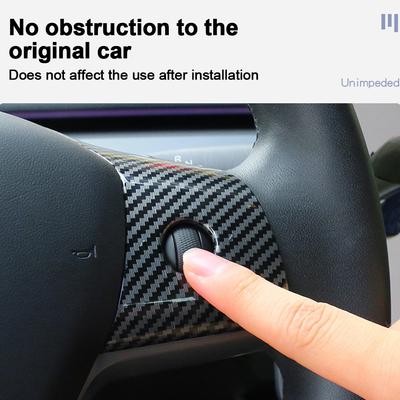 Rivestimento Volante Auto Per Tesla Model 3 Model Y Auto ABS Patch Fibra di Carbonio Decorazione Accessori Interni Modificati
