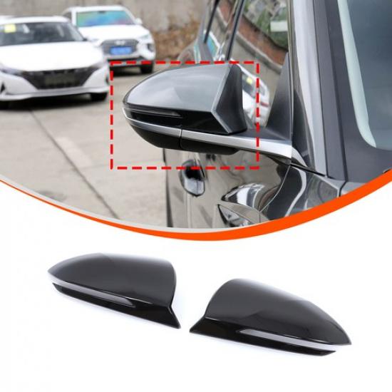 Glossy Black Exterior Rearview Mirror Cover Trim For Hyundai Santa Cruz +