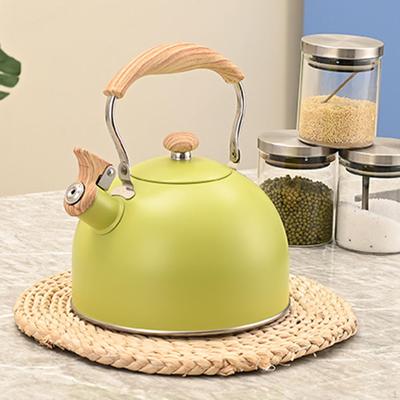 Edelstahl Pfeifen Tee Wasserkocher 2,5 L Topf mit Komfortable Griff Wasser Teekanne für