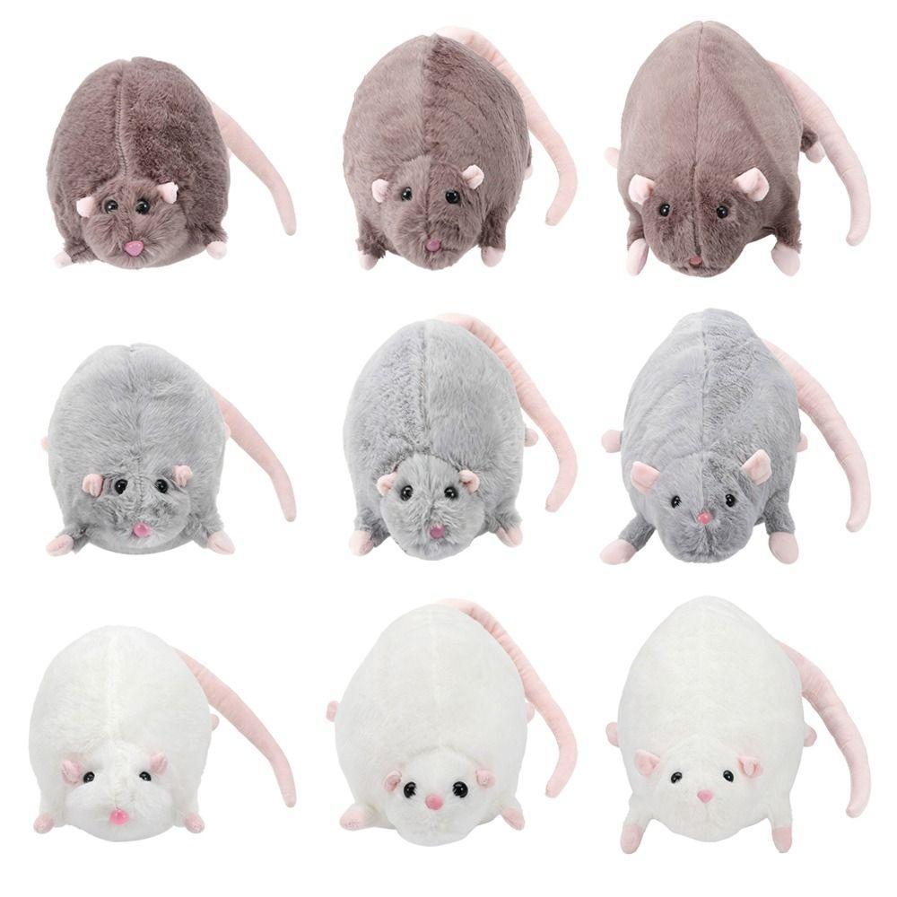 Plush Flower Branch Rat Doll 30/45/90cm Animal Figure Creative Mouse Doll  Kids Gift Birthday