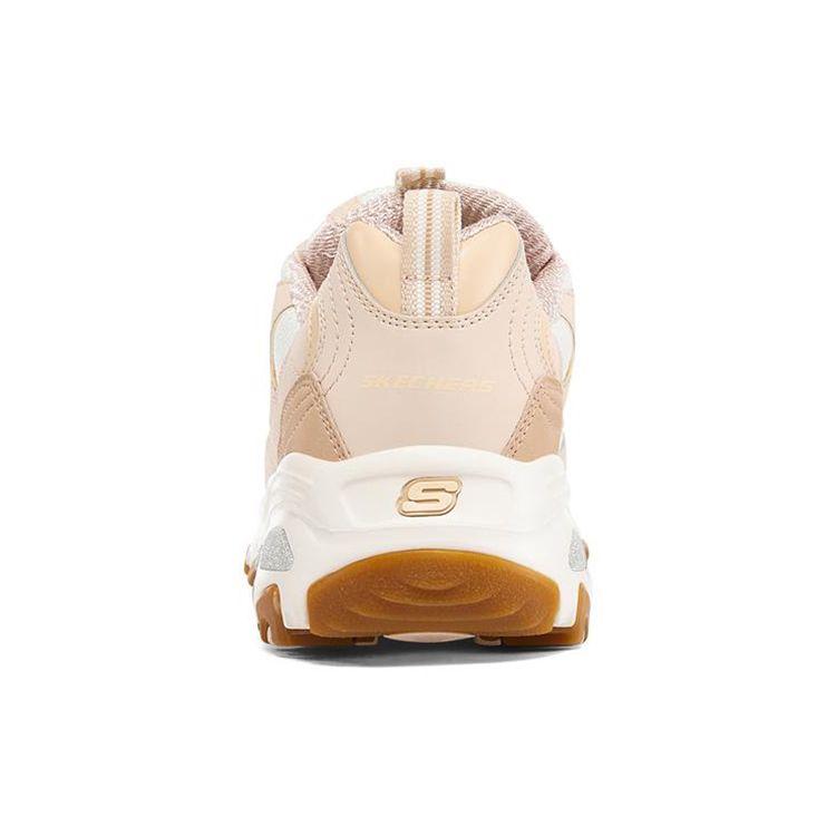 Skechers DLites 1.0 Milk Tea Bear Leather Comfortable Versatile Shock Absorbing Durable Low Top Casual Shoes Women Sneaker Light-Yellow 13143-PCH