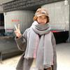 Autumn Winter Korean Sweet Minimalist Scarf High-End Warm Thickened Shawl Neck Warmer Women