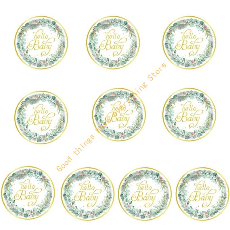 10/20Pcs Disposable Paper Plates Paper Napkins Baby Showers Tableware Supplies for Kids Birthday Baby Showers Parties 55KF