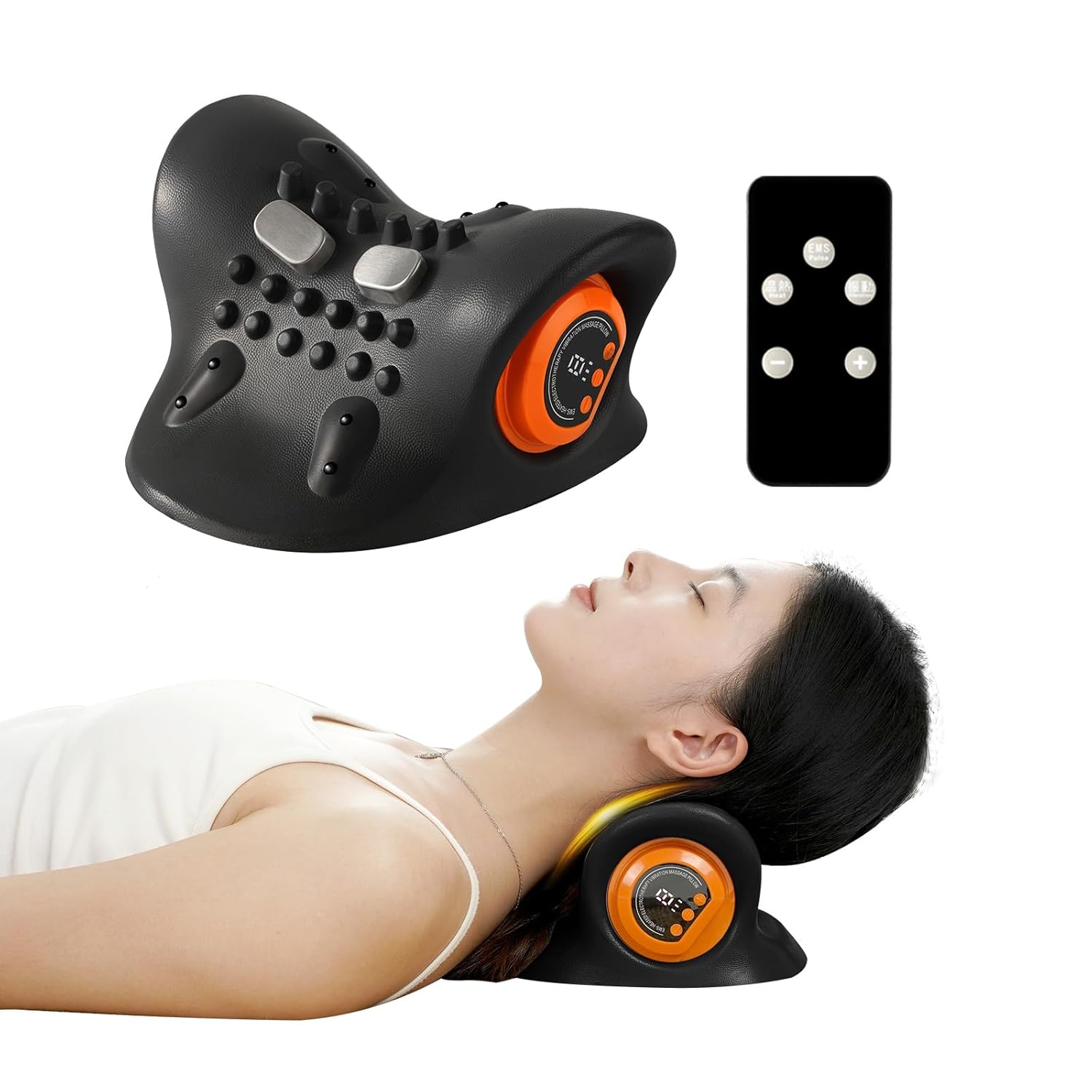 COMEDYKING EMS Pillow Popular Japan 5 Functions Remote Control Easy Operation PC Work Telework Exercise Housework Childcare Birthday Gift Women Mother