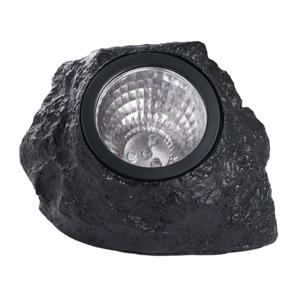 Warm Light Spotlight Solar Stone Light Simulation Stone Energy-Saving Solar Rock Lamp Waterproof Resin Lawn Lamp Landscape