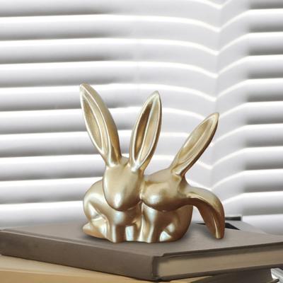 Statue Figurine Decorative Objects Bunny Decoration,Resin Animal Sculpture,for