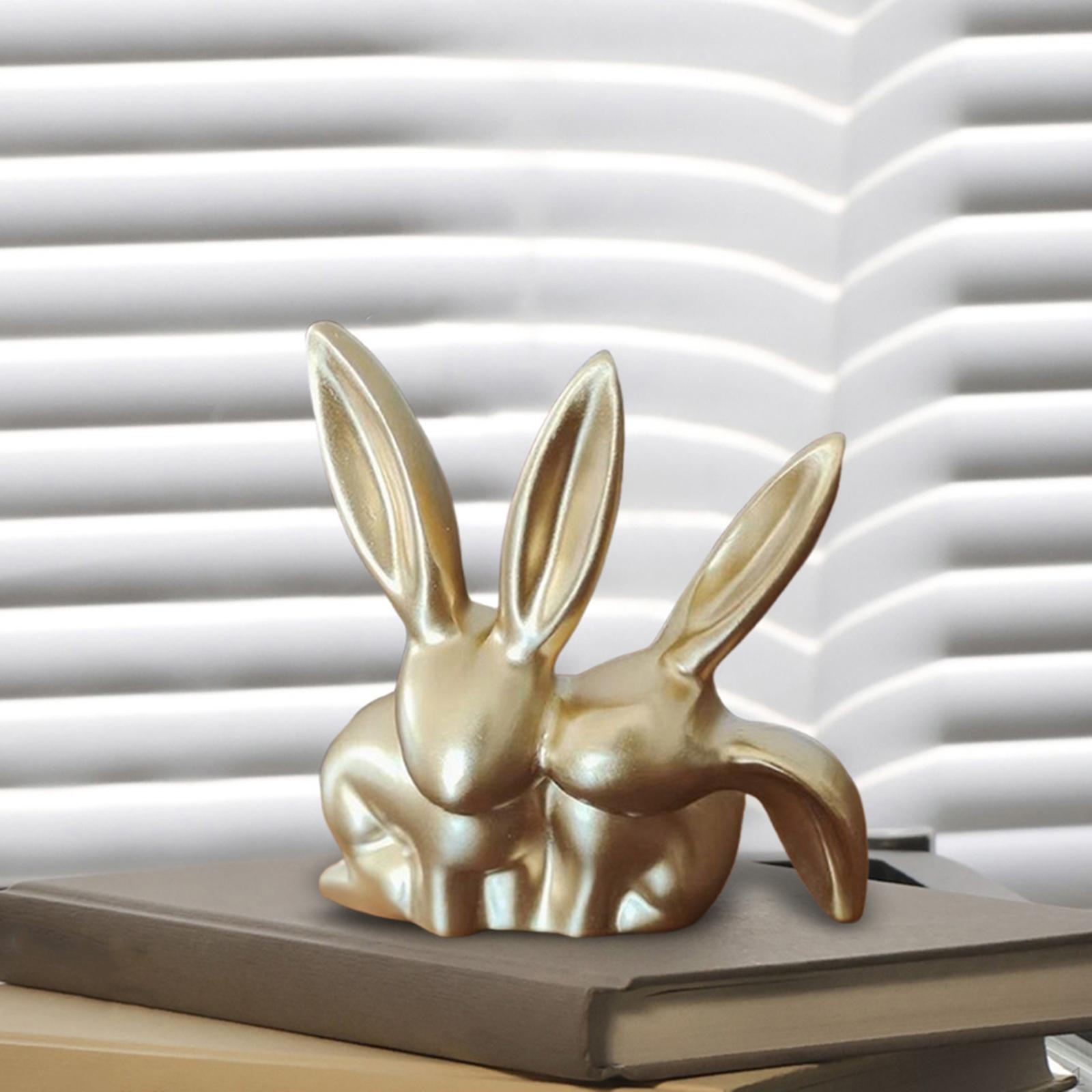 

Statue Figurine Decorative Objects Bunny Decoration,Resin Animal Sculpture,for золотий