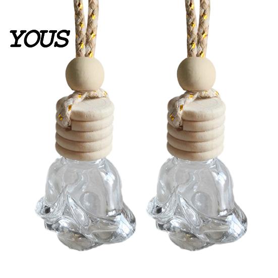 Indoor Aromatic Hanging Decor Car Perfume Bottle Pendant, Creative Air Freshener Diffuser Essential Oil for Vehicle, Portable Holder, Interior