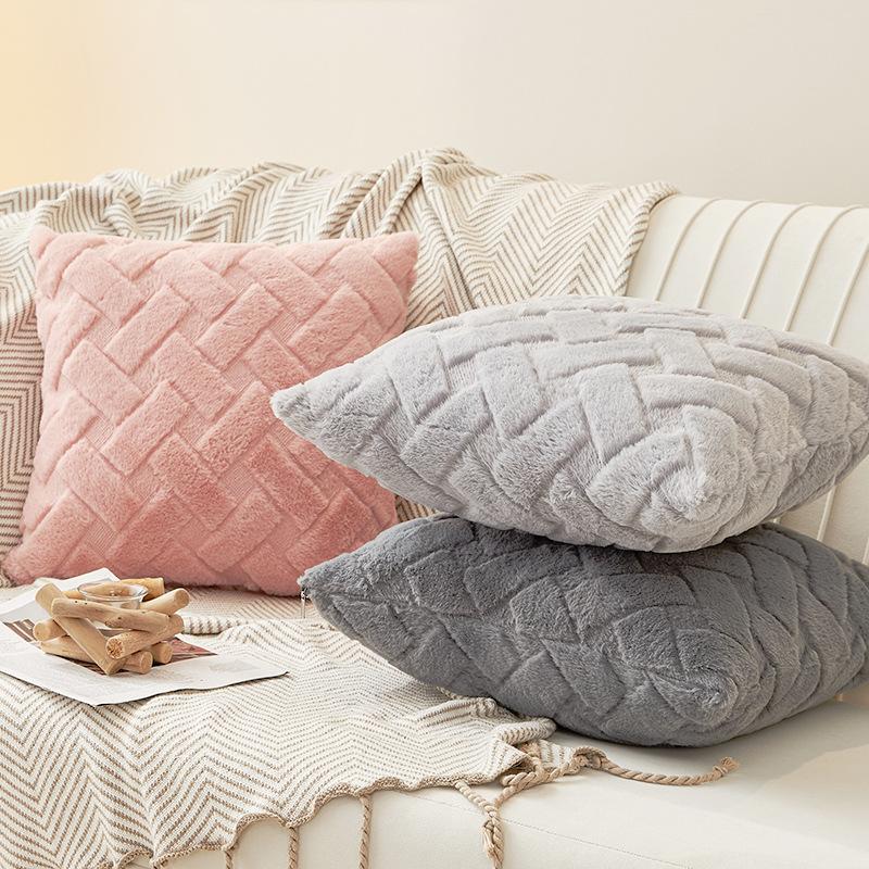 2 шт. Наволочка из искусственного меха, супер пушистая плюшевая и мягкая роскошная декоративная наволочка, для кровати, дивана, гостиной 30*50cm 2pcs