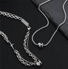 Niche Design High-end Female Cool Necklace Male Tide Stacked Wearing Diamond-encrusted Double-layer Couple Transfer Pendant 2026