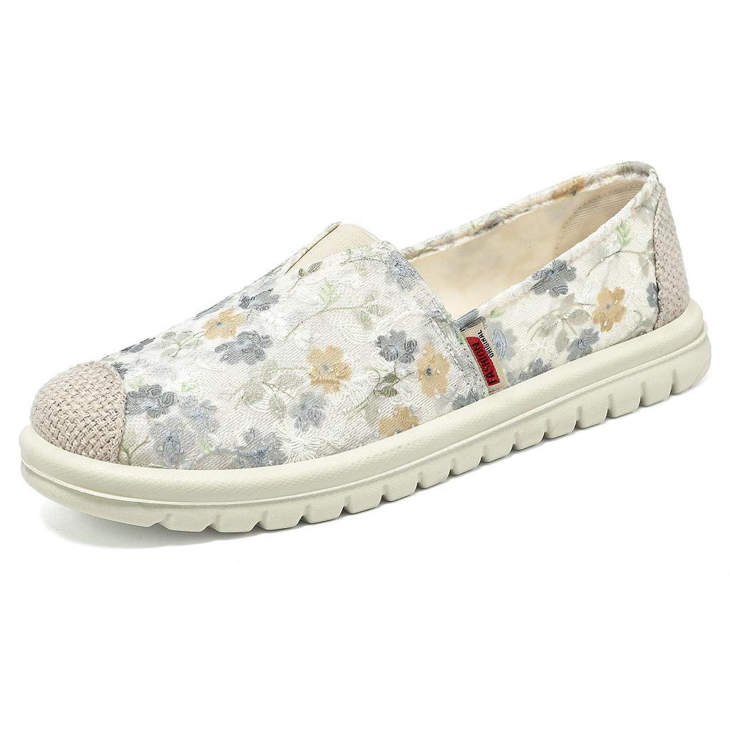 Letnie damskie buty płaskie, oddychające i miękkie buty codzienne, modne buty płócienne, buty sportowe
