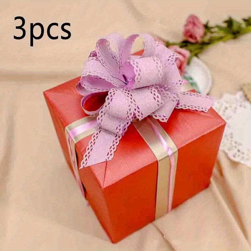 3pcs Children's Birthday Gift Packaging Ribbon Ribbon Wedding Car Wedding Ribbon Wedding Room Decoration Flower Ball.