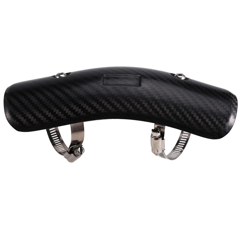 

A03Z-Motorcycle Exhaust Muffler Middle Connection Link Pipe Protector Heat Shield Cover Guard For Yamaha Kawasaki Honda Carbon Fiber Color