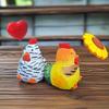 Handmade Solid Wood Animal Figurines: Kitten, Chick, Elephant, Snowman