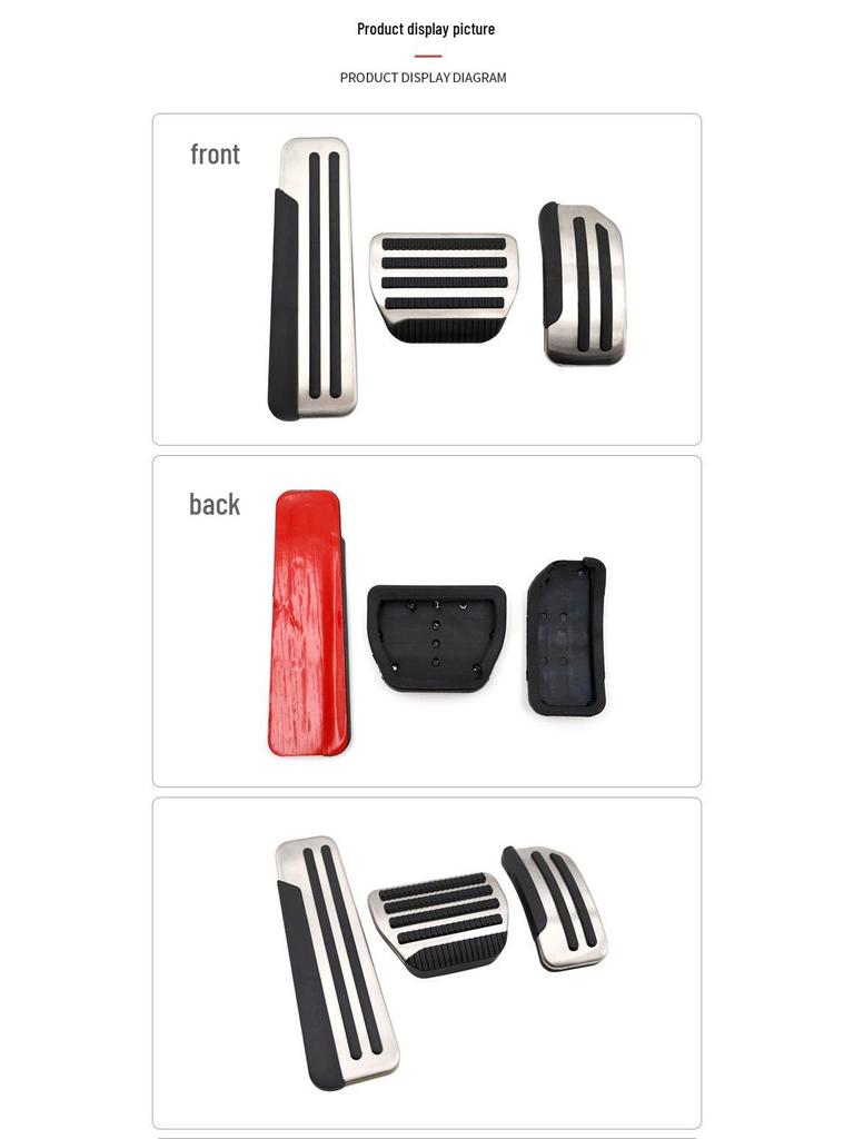 Non-Slip Car Pedal Set for Sunny & Sylphy: Throttle, Brake, Rest Area Decor