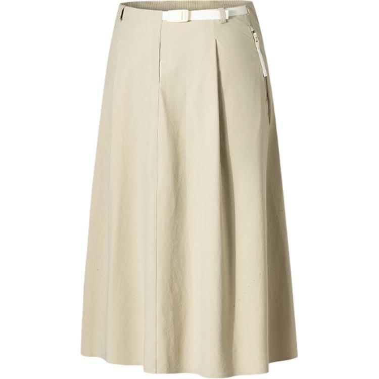 

Anta Champion Outdoor Series Solid Color High Waist Breathable Versatile Straight Casual Long Skirt Women skirts Khaki 162520204-4 M