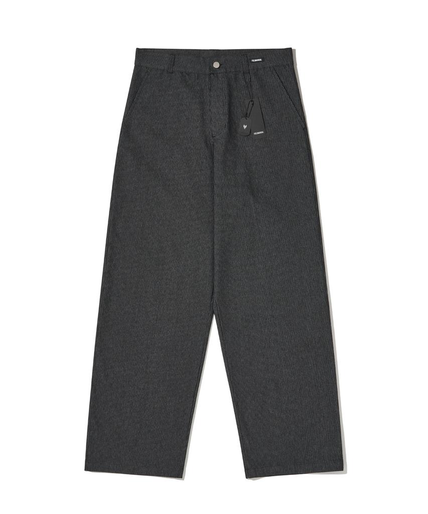 FIELDMANUAL Striped Wide Denim Pants Black