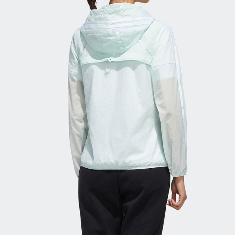 Adidas Windbreaker 3S Woven Jacket Women Outerwear Light-Green FT2882