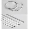 Metal Zip Ties 304 Stainless Steel Cable Tie Heavy Duty Self-Locking Strap Ties Multi-Purpose Metal Exhaust Wrap Lock