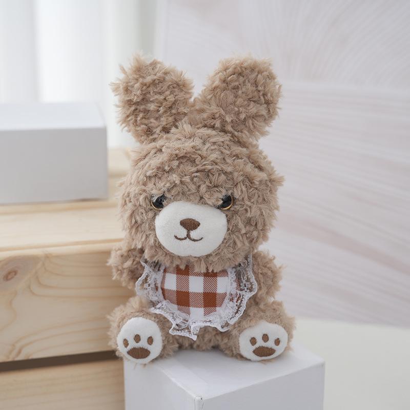

Plush Fun Rabbit Keychain Adorable Hanging Accessory With Customizable Plush Fragrant коричневий
