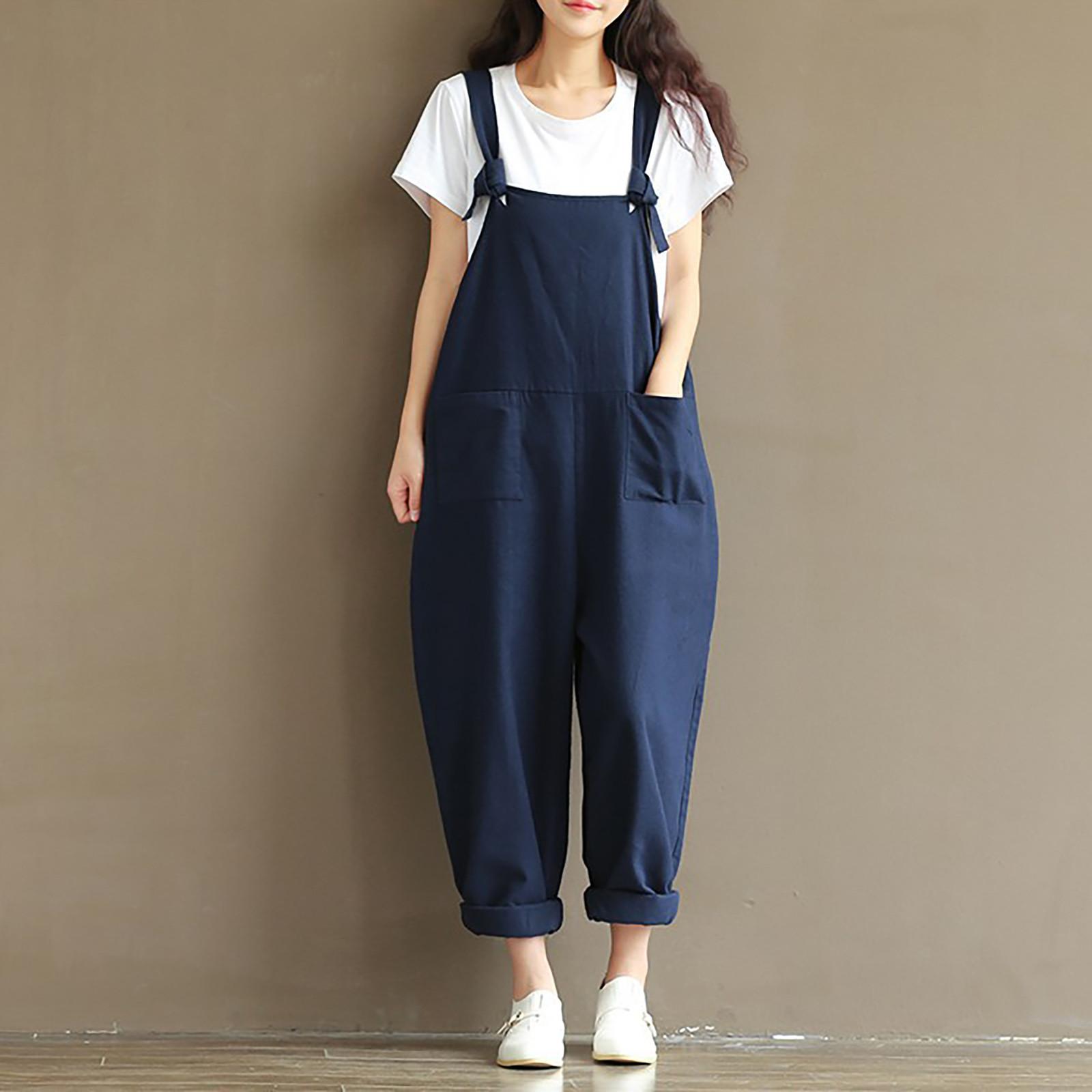

New Summer Leisure Casual Loose High Waist Women s Dome Vintage XL синий