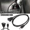 For Auto Truck Boat 1m/3.3ft Single Port USB 3.0 A Mount M/F To Female Car A Cables Dashboard Extension Flush Male USB3.0 C4C7