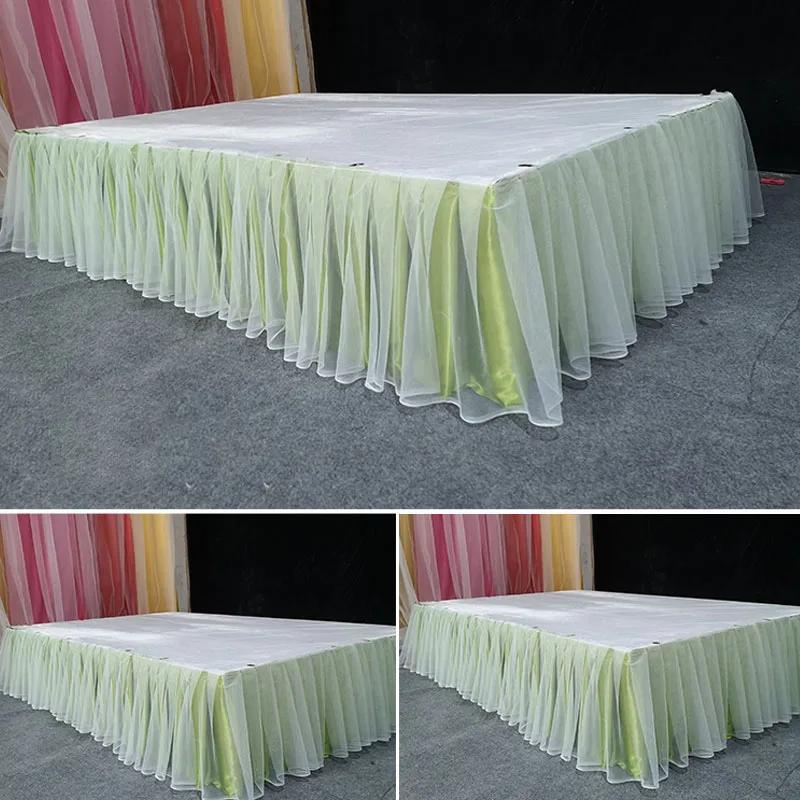 30x300cm Tutu Table Skirt Wedding Backdrop Curtains for Table Clothes Table Cover Wedding Stage Skirting for Event Party