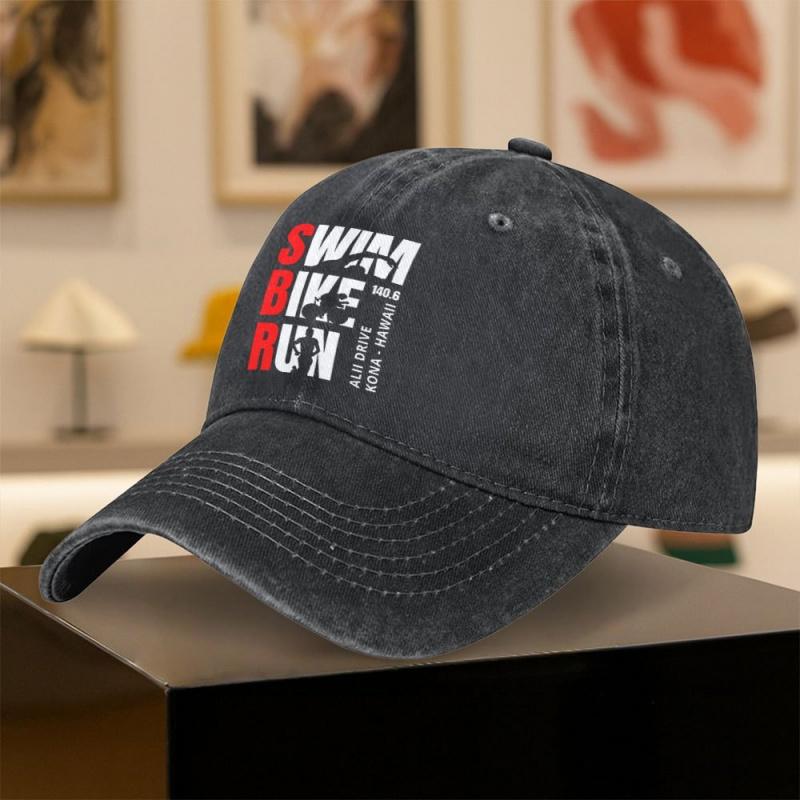Classic Vintage Duckbill Baseball Cap for SwimRunCycle Triathlon Stylish Printed Sports Cap for Unisex Women
