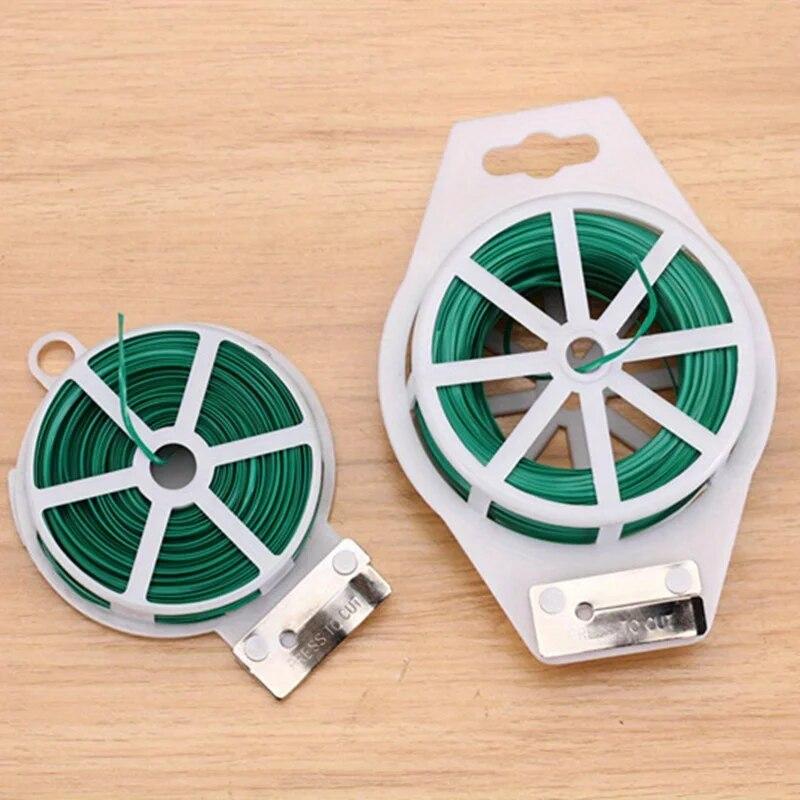 

Садовая проволока 30/50/100 м, скрутка для растений с резаком для садоводства, домашняя зелень