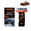 Car Glass Oil Film Cleaning Brush with Microfiber Head Removes Water Stains Grease for Windshield Mirror Easy Use Tool