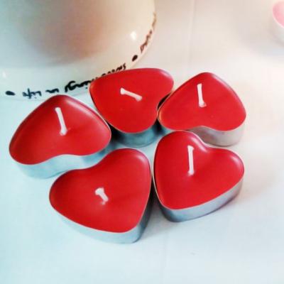 100Pcs Heart-Shaped Empty Aluminum Tealight Candle Wax Tins Jars Cases Containers Molds Holders for DIY Candle Making 20X20Mm