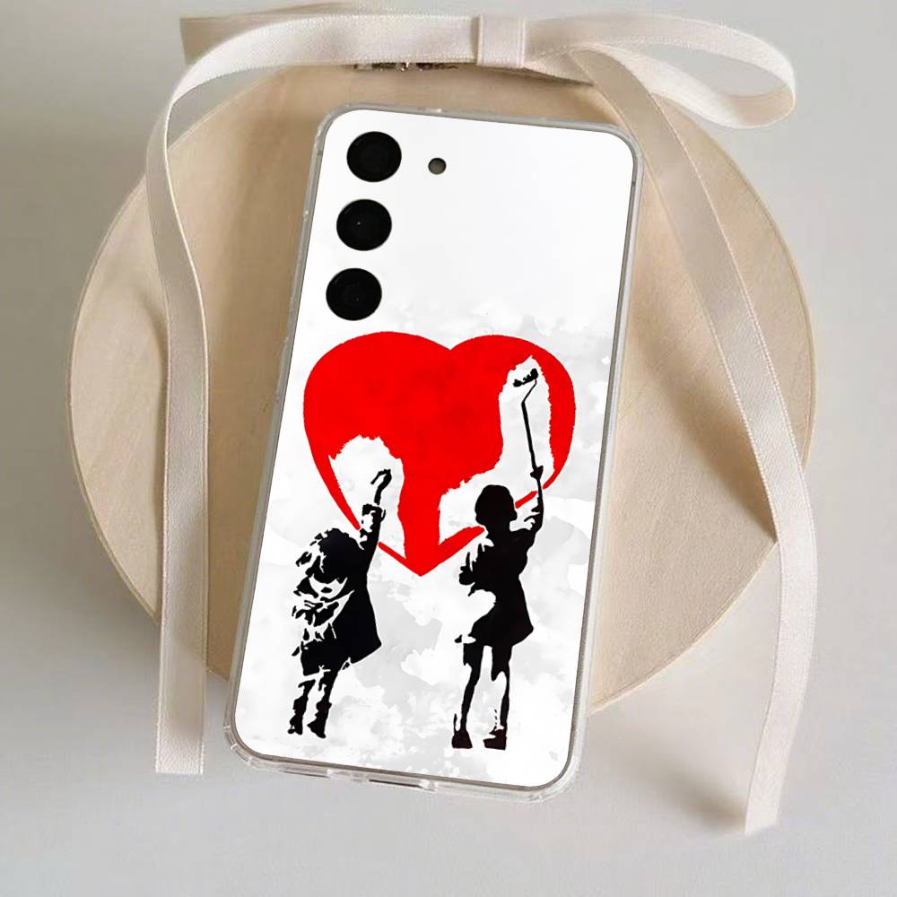 Graffiti Artist B-Banksy-S Phone Case Ultra Clear Phone Case For Samsung Galaxy A52 A12 A51 S21 Edge S22 S23 S24 S20LITE Plus