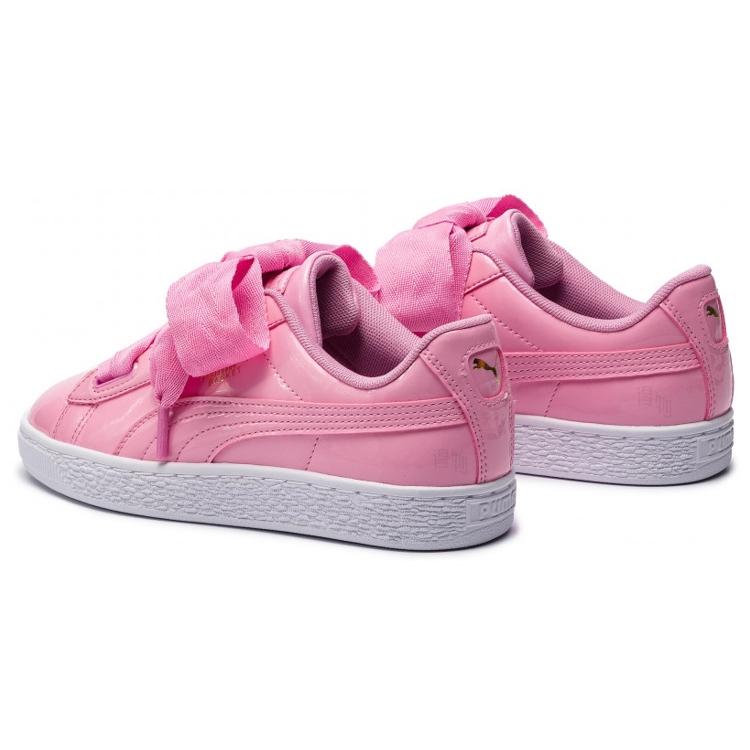 PUMA Basket Leather Heart Patent Womens 364817-03