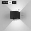 Nu Feng Outdoor Waterproof LED Up/Down Wall Light, Black Square