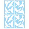4 Sheets Anti Collision Window Clings White Bird Butterfly Leaf Shape Window Decals to Prevent Bird Strikes Reusable Static Sticker
