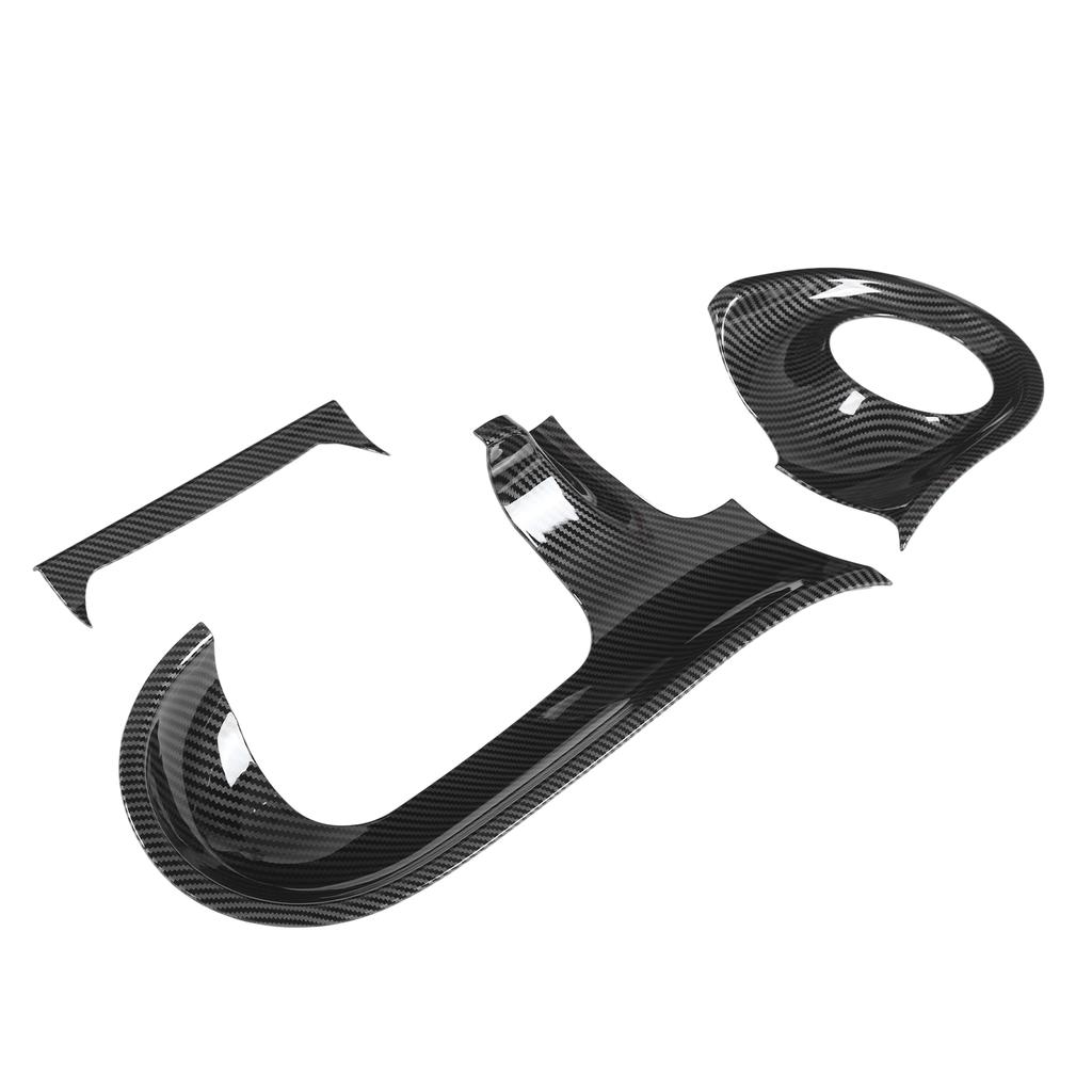 3PCS Dashboard Trim Carbon Fiber Style Replacement for Smart Forfour 5‑Door Hatchback W453 LHD 2015‑2021