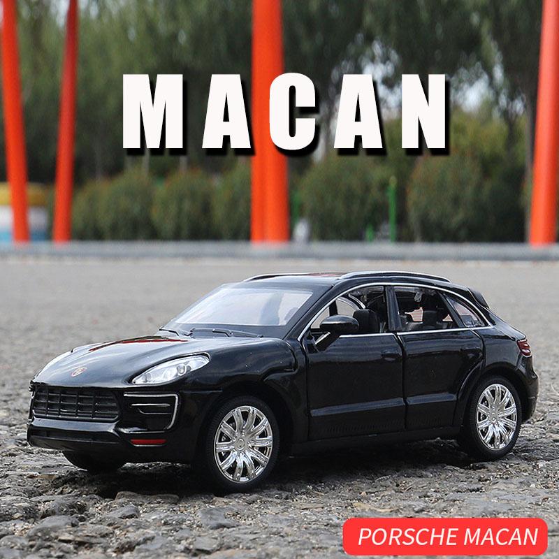 1/32 Scale Cayenne Turbo Macan SUV Metal Diecast Car,Alloy Toys Cars Models Trucks with Light and Sound for Boys Children Kids Off-road Vehicles Hobby