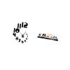 Creative 3D DIY Wall Clock Stickers with Stylish Arabic Numbers And Deer Sculpture Hanging Decor for
